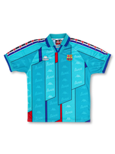 1995-97年 FCバルセロナ アウェイシャツ カッパ製 幾何学デザイン ターコイズブルー